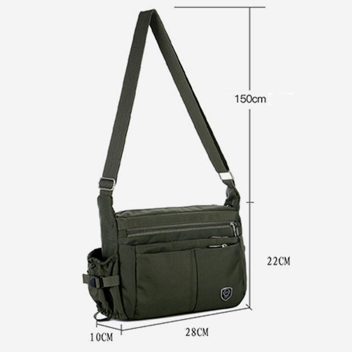 Leichte Umhängetasche aus Nylon mit mehreren Taschen für Herren