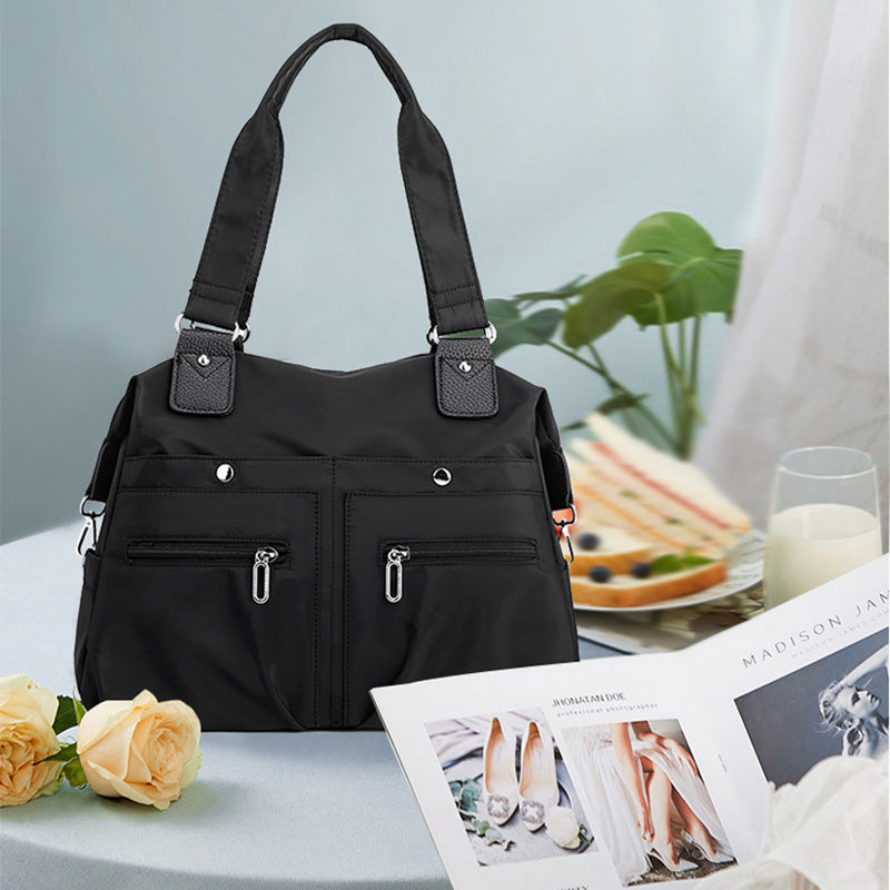 Damen Nylon Schultertasche Leichte wasserdichte Tragetasche Casual Arbeitstasche Geldbörse
