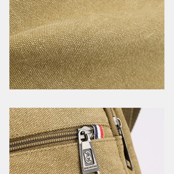 Vintage Messenger Bag aus Canvas mit großem Fassungsvermögen 