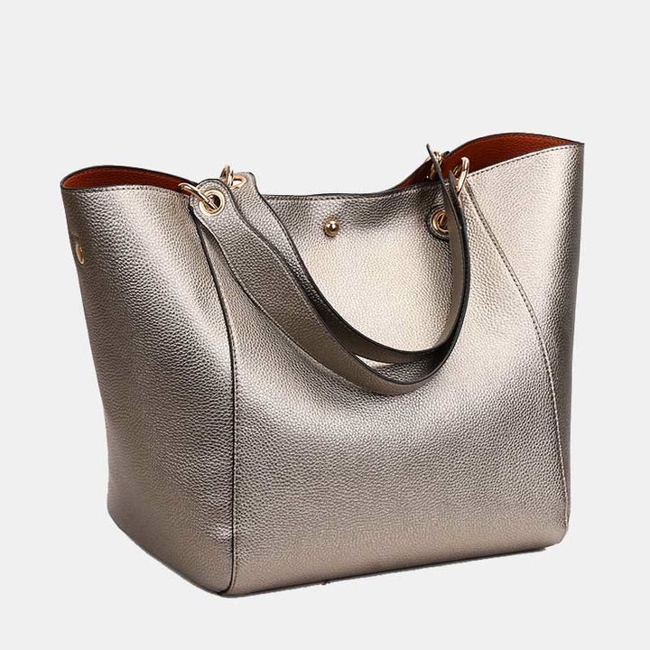 Klassische Tragetasche für Damen, einfarbig, Set mit Pendlertaschen für Büro und die Arbeit