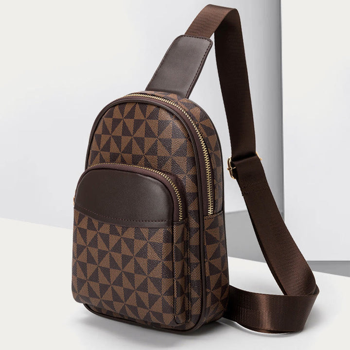 Modische Schultertasche aus Leder für Damen und Herren, stilvolle Brusttasche