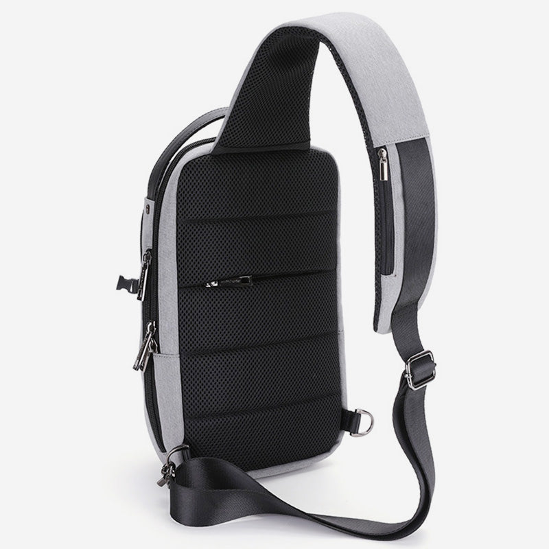 Große, diebstahlsichere, wasserdichte Schultertasche mit USB-Ladefunktion