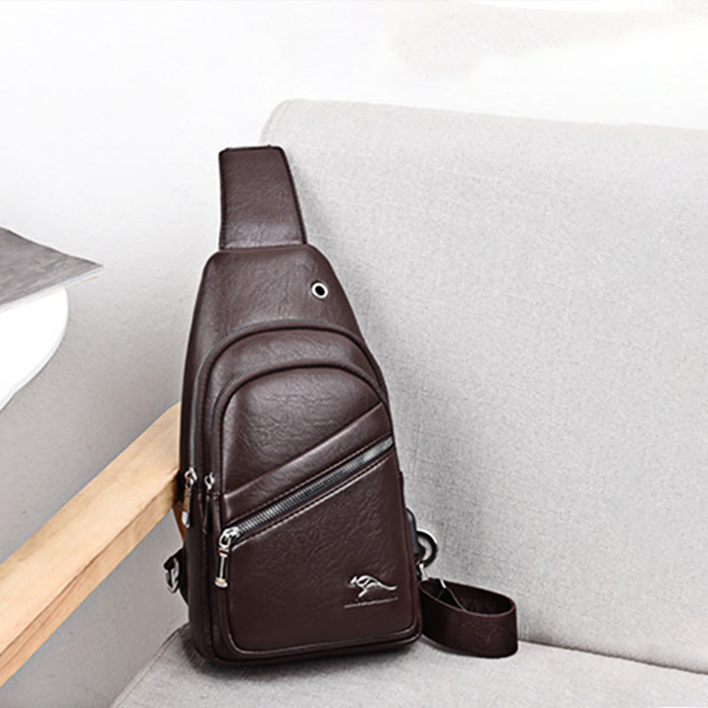Schultertasche für Herren, große Kapazität, lässig, minimalistischer Umhängerucksack