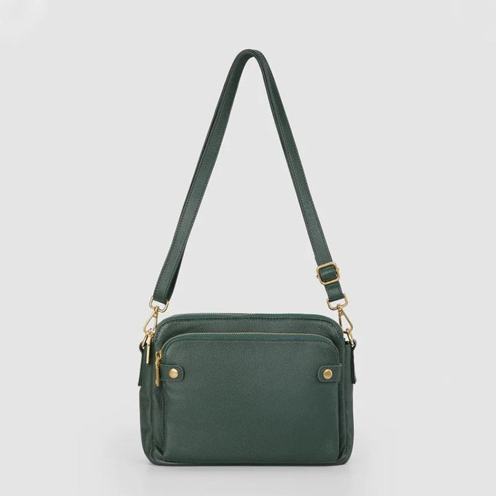 Vintage Dreilagige Umhängetasche aus Leder für Damen