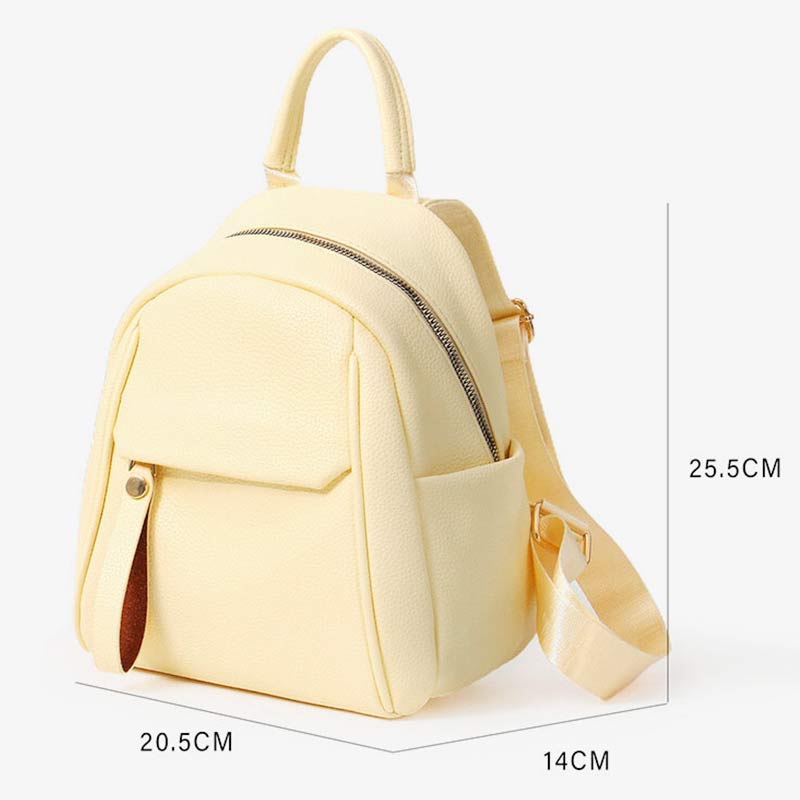 Damen Mini Rucksack Kleiner Reiserucksack Casual PU Leder Tagesrucksack Geldbörsen