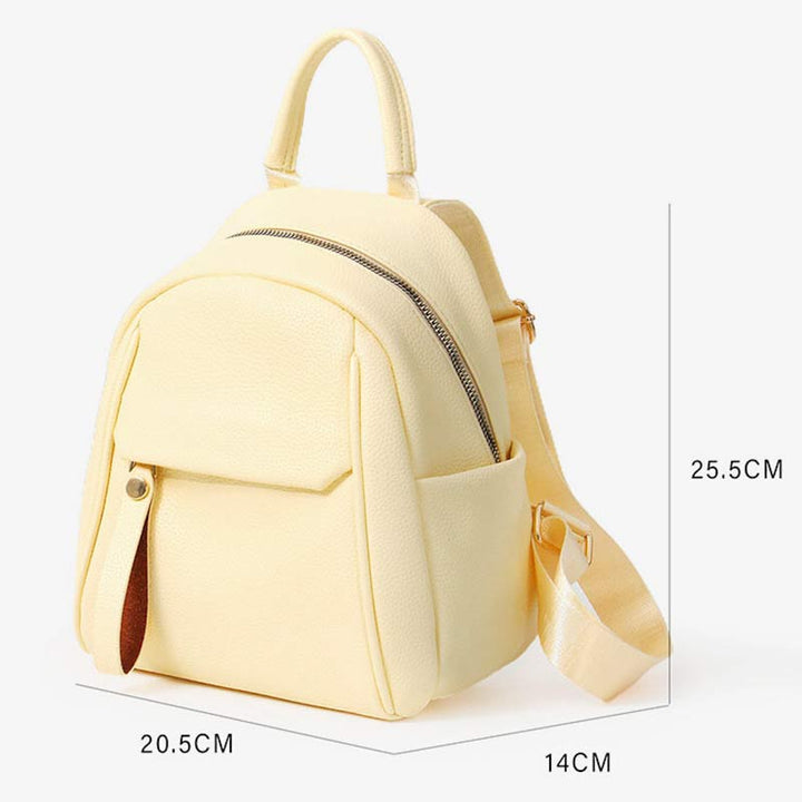 Damen Mini Rucksack Kleiner Reiserucksack Casual PU Leder Tagesrucksack Geldbörsen