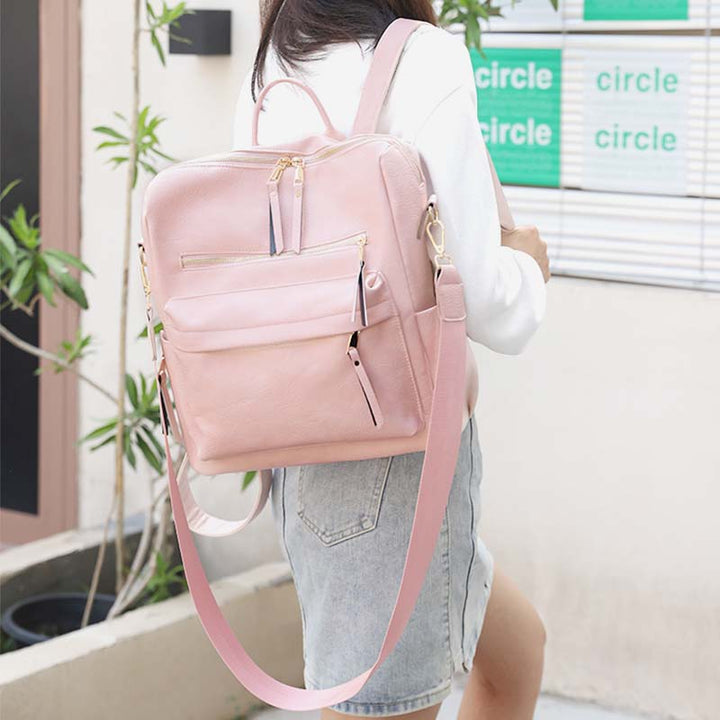 Eleganter Rucksack im College-Stil mit großem Fassungsvermögen und vielen Tragemöglichkeiten