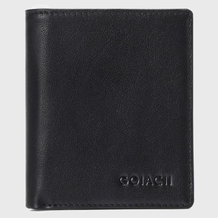 Herren Vertikale Brieftasche RFID Blocking Bifold Leder Sanfte Geldbörse