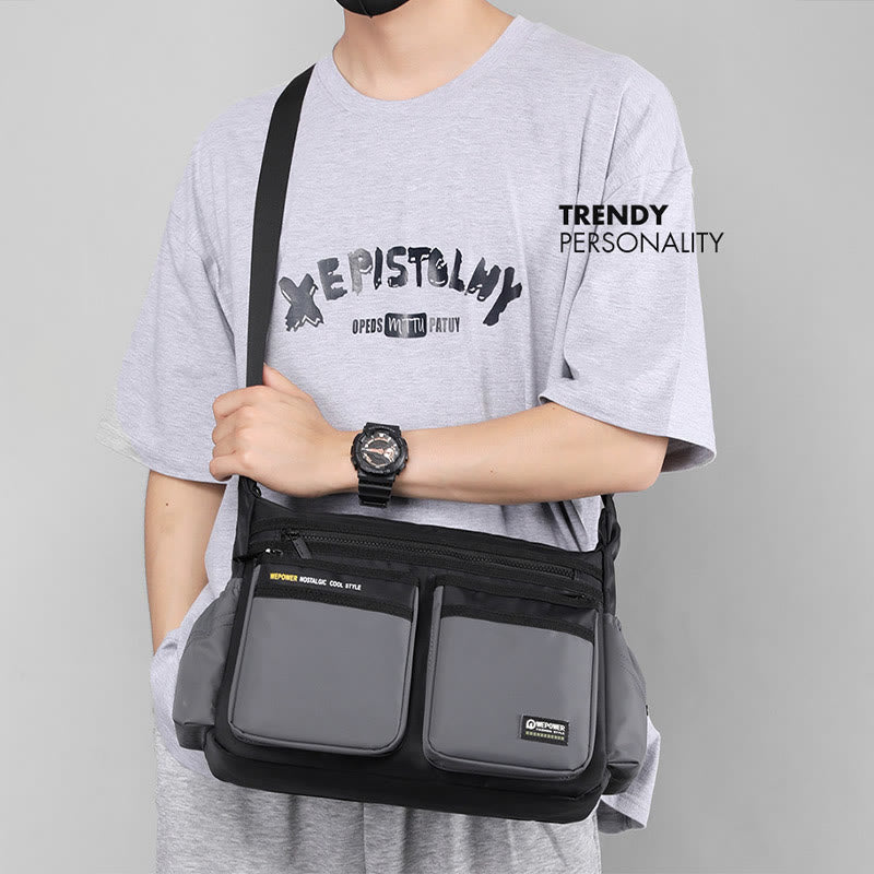 Klassische Reisetasche für Männer, Robuste große Umhängetasche aus Nylon