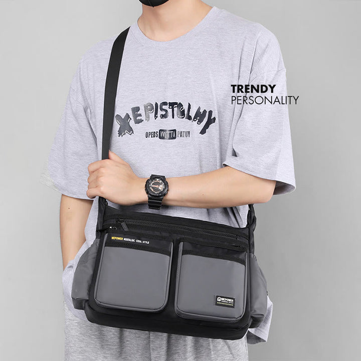 Klassische Reisetasche für Männer, Robuste große Umhängetasche aus Nylon