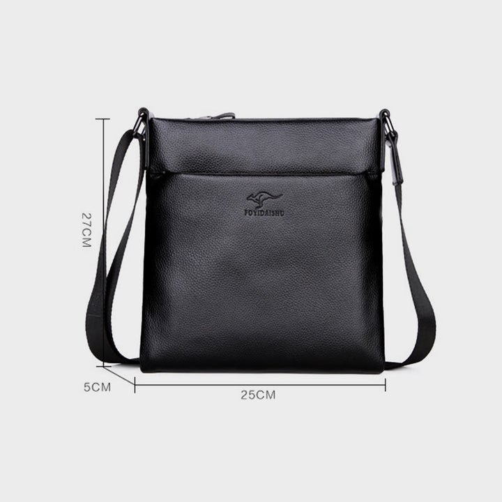 Business-Umhängetasche für Herren, einfache vertikale Tasche aus weichem Leder
