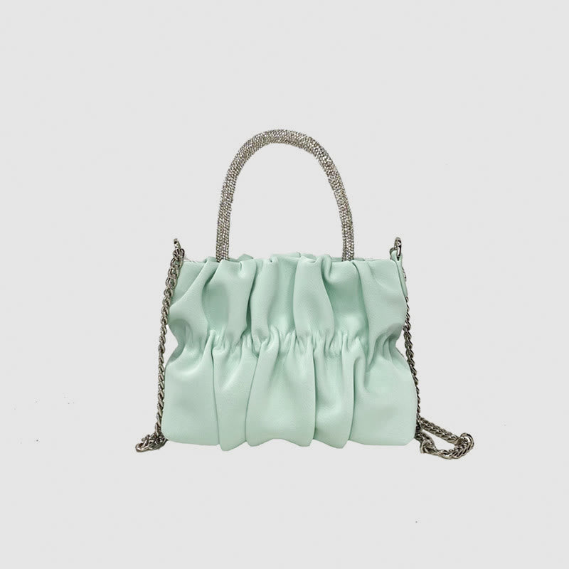 Abendtasche für Damen mit Strasssteinen, tragbare Umhängetasche mit Kette