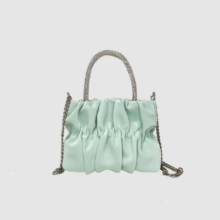 Abendtasche für Damen mit Strasssteinen, tragbare Umhängetasche mit Kette