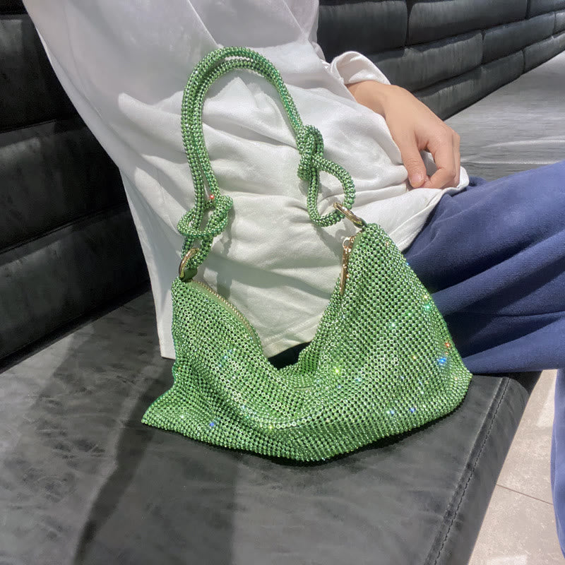 Umhängetasche für Damen mit funkelnden Diamanten, mehrere Farben, Handtasche