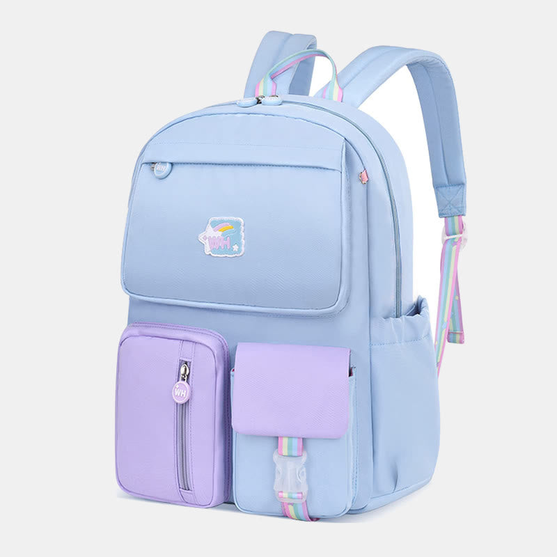 Leichter, wasserdichter, großer Kapazitäts-, bequemer, süßer Schulrucksack im College-Stil