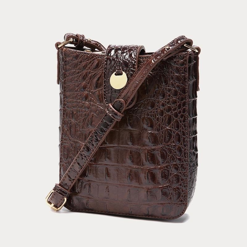 Umhängetasche für Damen, Retro-Krokodilmuster, Handytasche