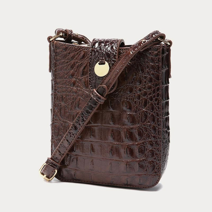 Umhängetasche für Damen, Retro-Krokodilmuster, Handytasche