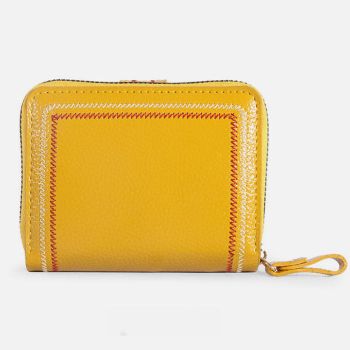 Süße kleine Geldbörse für Mädchen, kurzer Retro-Kartenhalter mit Reißverschluss