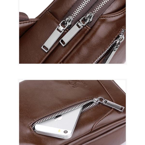Diebstahlsichere Vintage-Schultertasche für Herren mit USB-Ladeanschluss