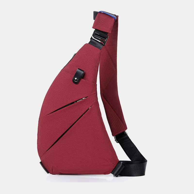 Leichte, langlebige Sling-Brusttasche, wasserdicht, kratzfest, Tagesrucksack, lässige Herren-Geldbörsen