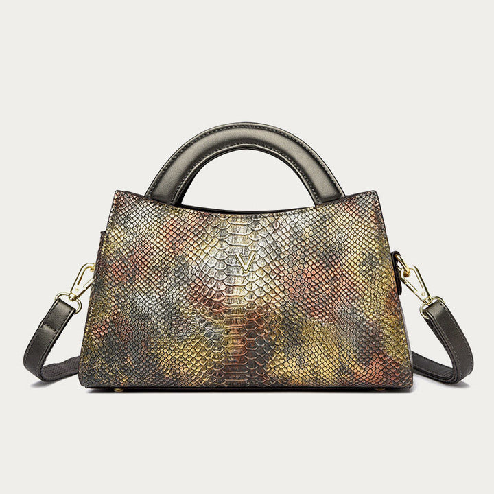 Top-Griff-Tasche für Damen Schlangenhaut-Maserungsform Elegante Umhängetasche