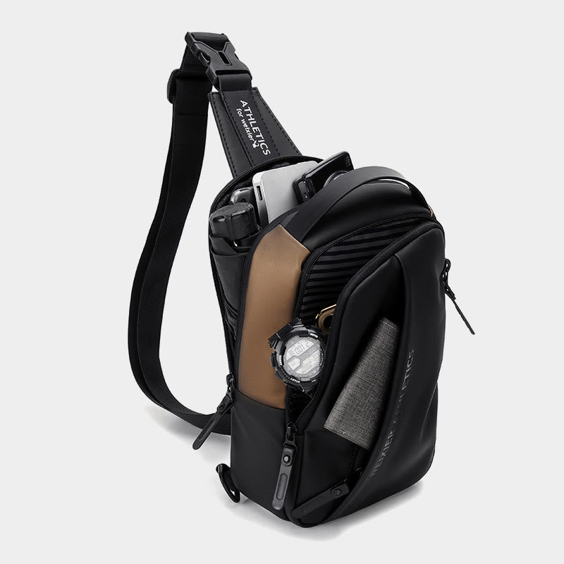 Wasserdichte Schultertasche Outdoor Casual Brusttasche für Wandern Radfahren Reisen 