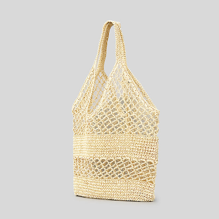 Strandtasche für Damen, gestrickte Retro-Handtasche mit ausgehöhlter Öffnung - image 21