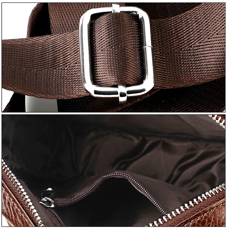 Umhängetasche für Herren, minimalistisch, aus echtem Leder, einzelne Schultertasche