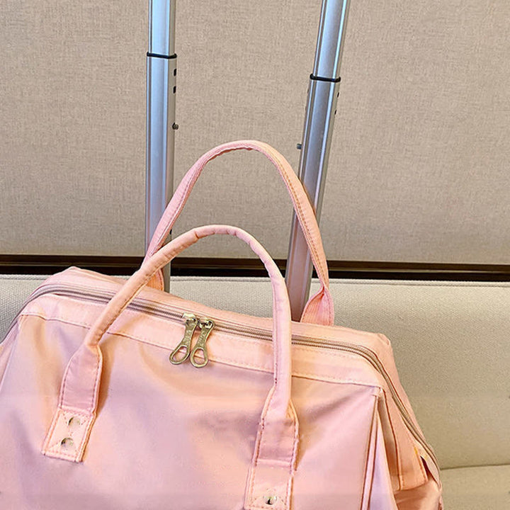 Abnehmbarer Reiserucksack mit Zugstange, Reisetasche für Damen und Herren