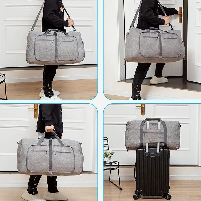Aufbewahrungstasche für unterwegs, zusammenklappbar, tragbar, große Kapazität, Fitness-Reisetasche