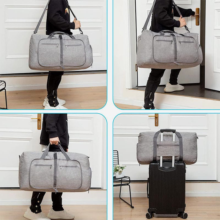 Aufbewahrungstasche für unterwegs, zusammenklappbar, tragbar, große Kapazität, Fitness-Reisetasche