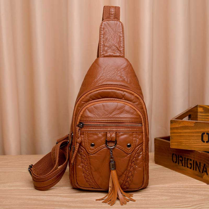 Vintage Schultertasche mit großem Fassungsvermögen