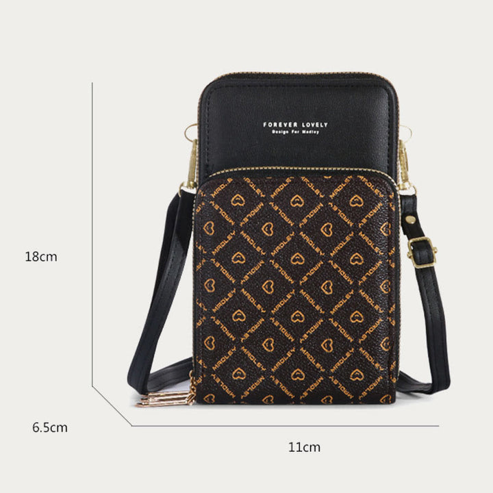 Handytasche für Damen, mehrere Farben, berührbarer täglicher Lederclip