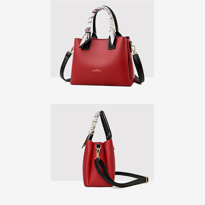 Elegante Handtasche für Damen, abnehmbarer Seidengriff, Umhängetasche für Damen