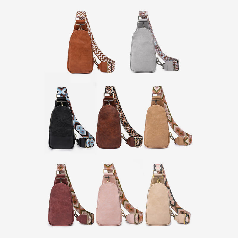 Schultertasche für Damen, leichte Einkaufstasche aus Leder mit breiten Riemen