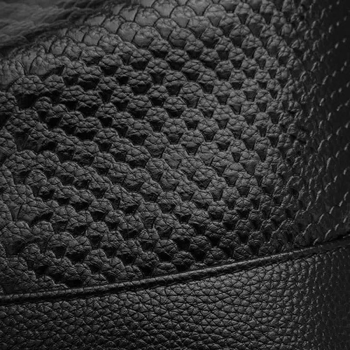 Umhängetasche mit drei Fächern für Damen, Beuteltasche aus veganem Leder