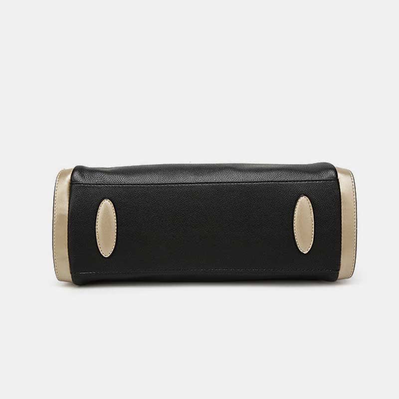 Große Handtasche aus Leder für Damen mit Reißverschluss und Tragegriff oben