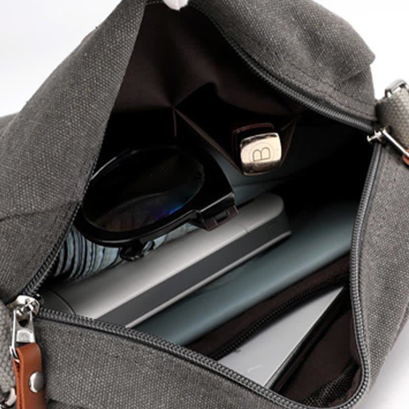 Umhängetasche aus Canvas für Damen, leicht, kleine Schultertasche