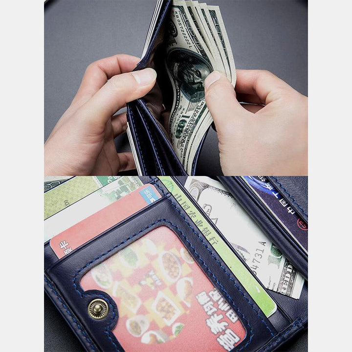 Echtes Leder Vintage Kartenhalter Geldklammer Geldbörse