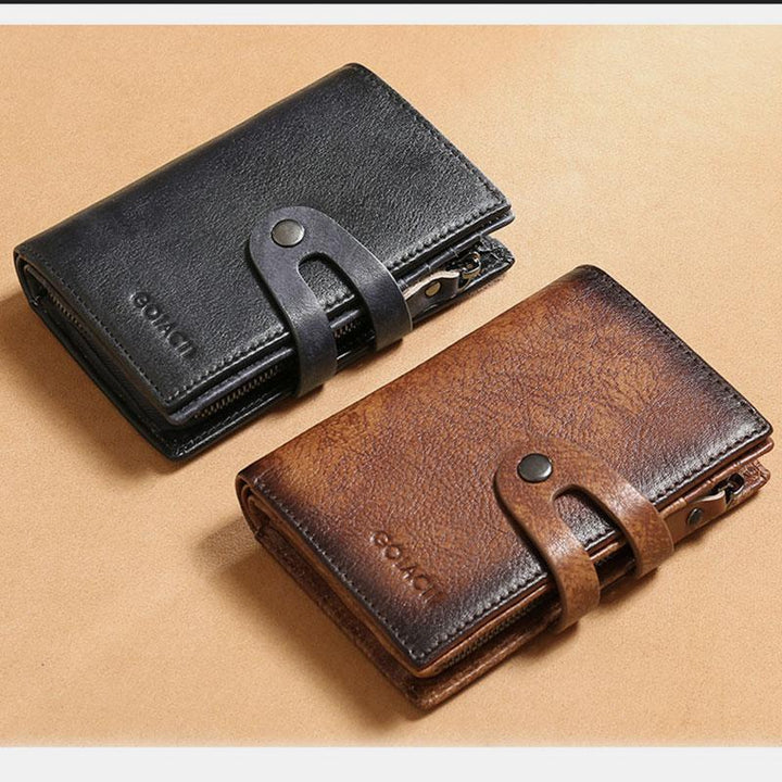 RFID Leder Retro Multifunktionale Geldbörse