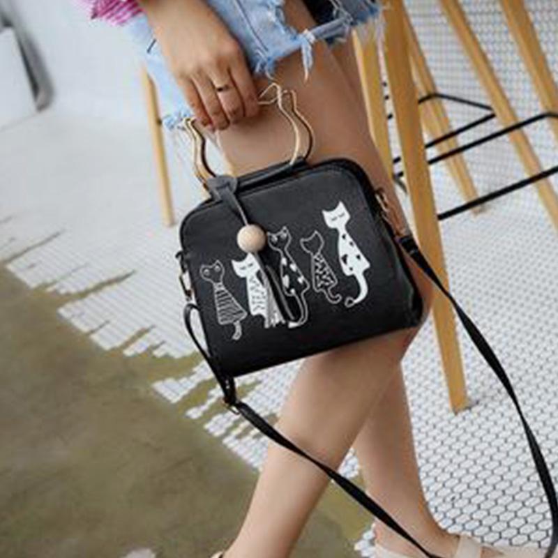 Süße Handtasche mit Katzenpfotenmotiv, Umhängetasche zum Mitnehmen