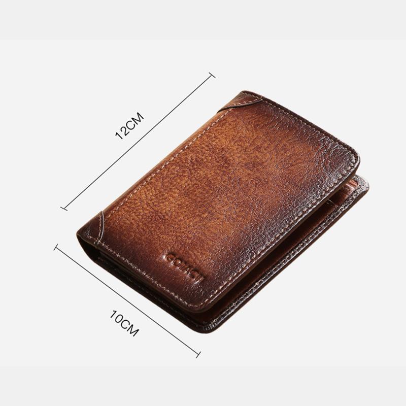 RFID-Multi-Karten-Geldbörse aus echtem Leder