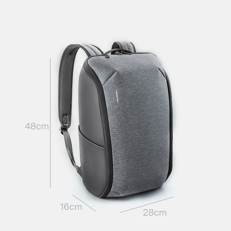 Zusammenklappbarer, wasserdichter, stahlsicherer Reiserucksack mit USB-Ladeanschluss