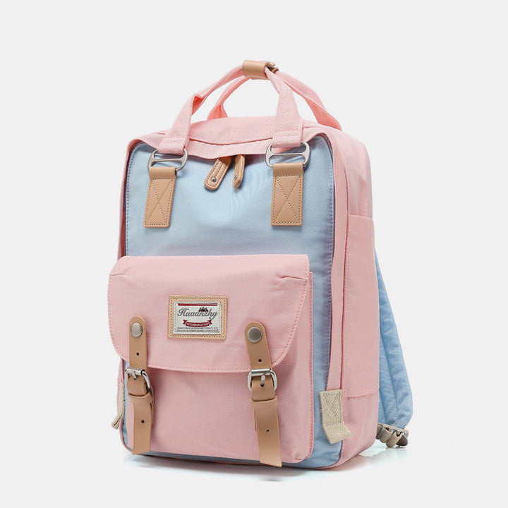 Großer Vintage-Reiserucksack mit mehreren Taschen im College-Stil