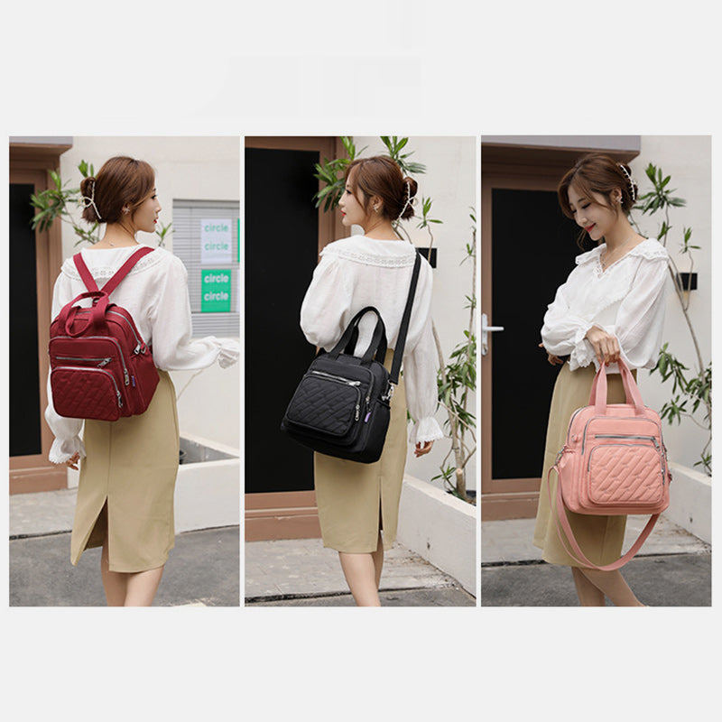 Multifunktionale leichte Prägung Elegante Handtasche Umhängetasche Rucksack