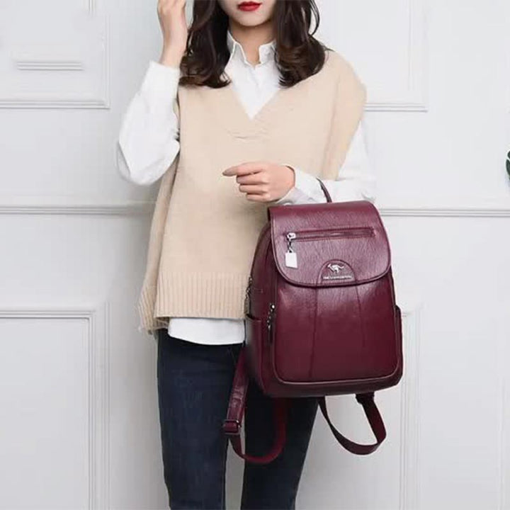 Kleiner Rucksack für Damen, weiches PU-Leder, lässiger Tagesrucksack