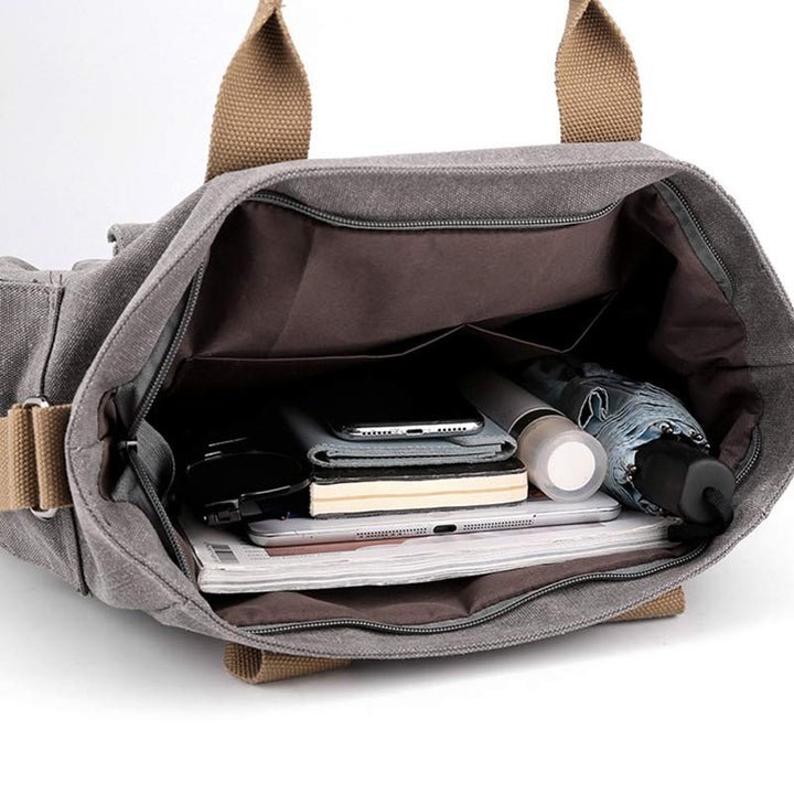 Große Kapazität Damen Canvas Tote Casual Crossbody Schulter Handtaschen Messenger Bag