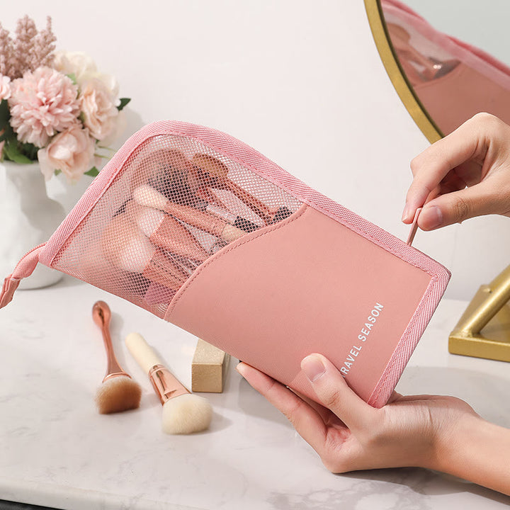Aufbewahrungstasche für Damen, einfache vertikale Reise-Make-up-Tasche