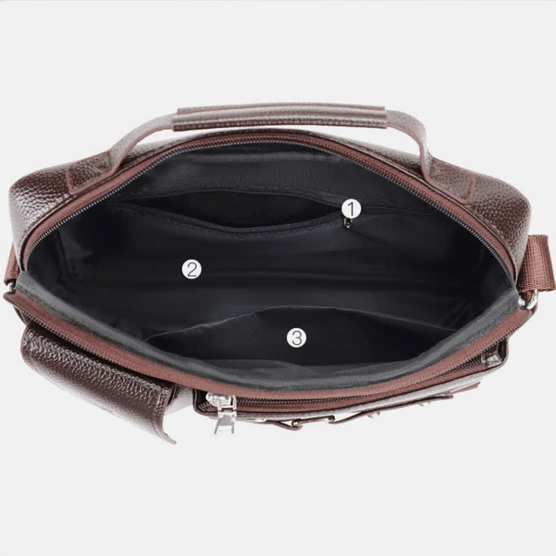 Retro Leder Satchel Messenger Bag für Männer Reise Umhängetasche