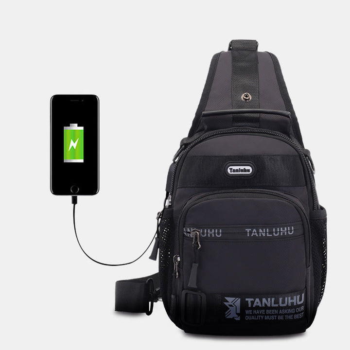 Schultertasche für Herren, multifunktionaler, lässiger Umhängerucksack für Outdoor-Sportarten